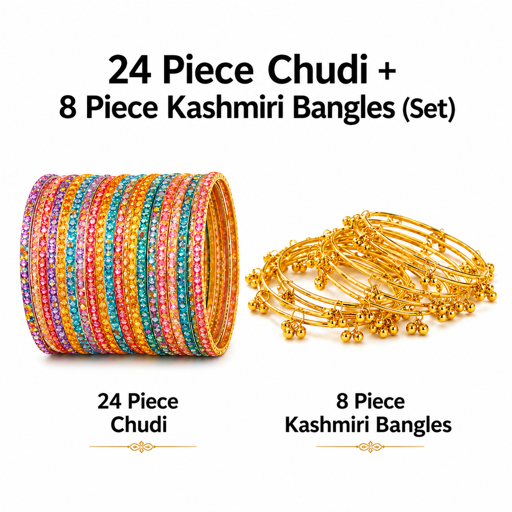 Kashmiri Bangles Set Including 24 pice Chudi 8 pice Kashmiri bangles | Trending Bangles