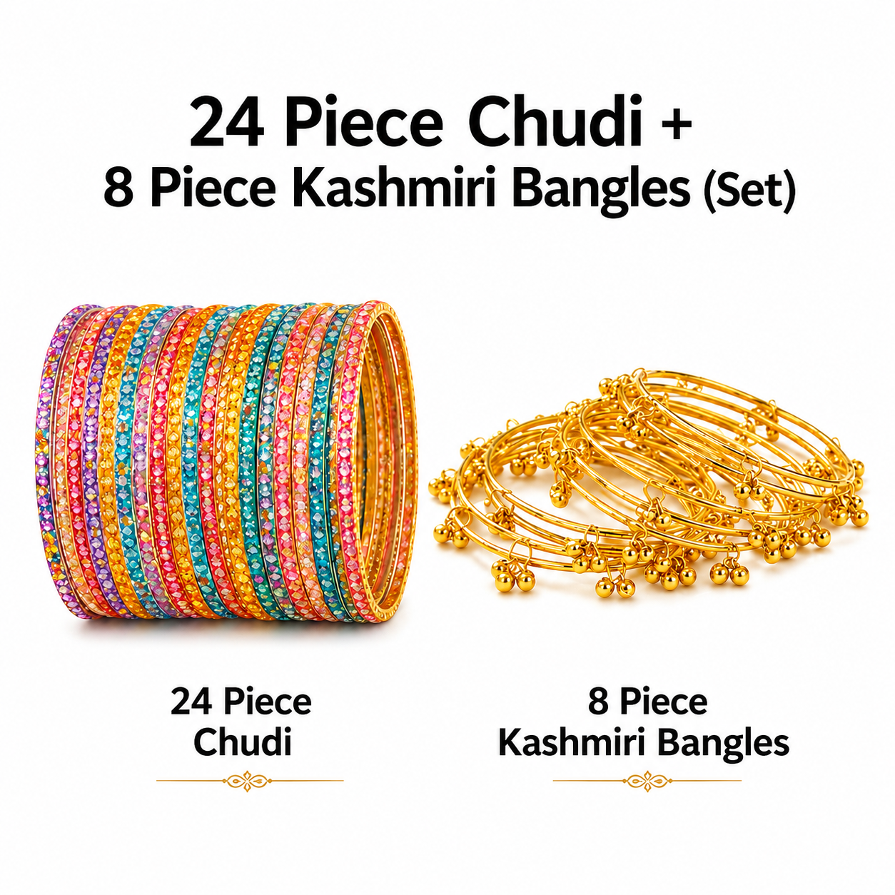 Kashmiri Bangles Set Including 24 pice Chudi 8 pice Kashmiri bangles | Trending Bangles
